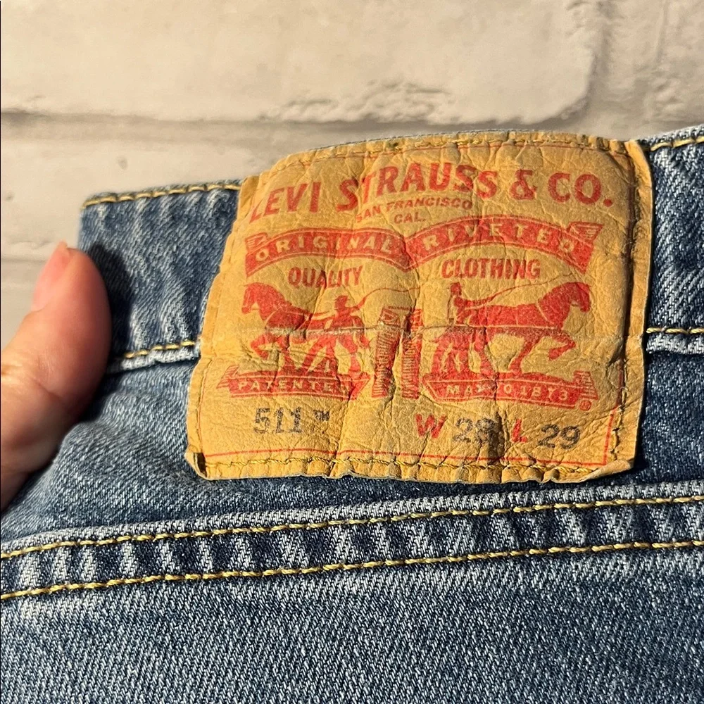 Levi's Men's Classic Straight Blue Jeans 511 waist 28 length 29 cotton